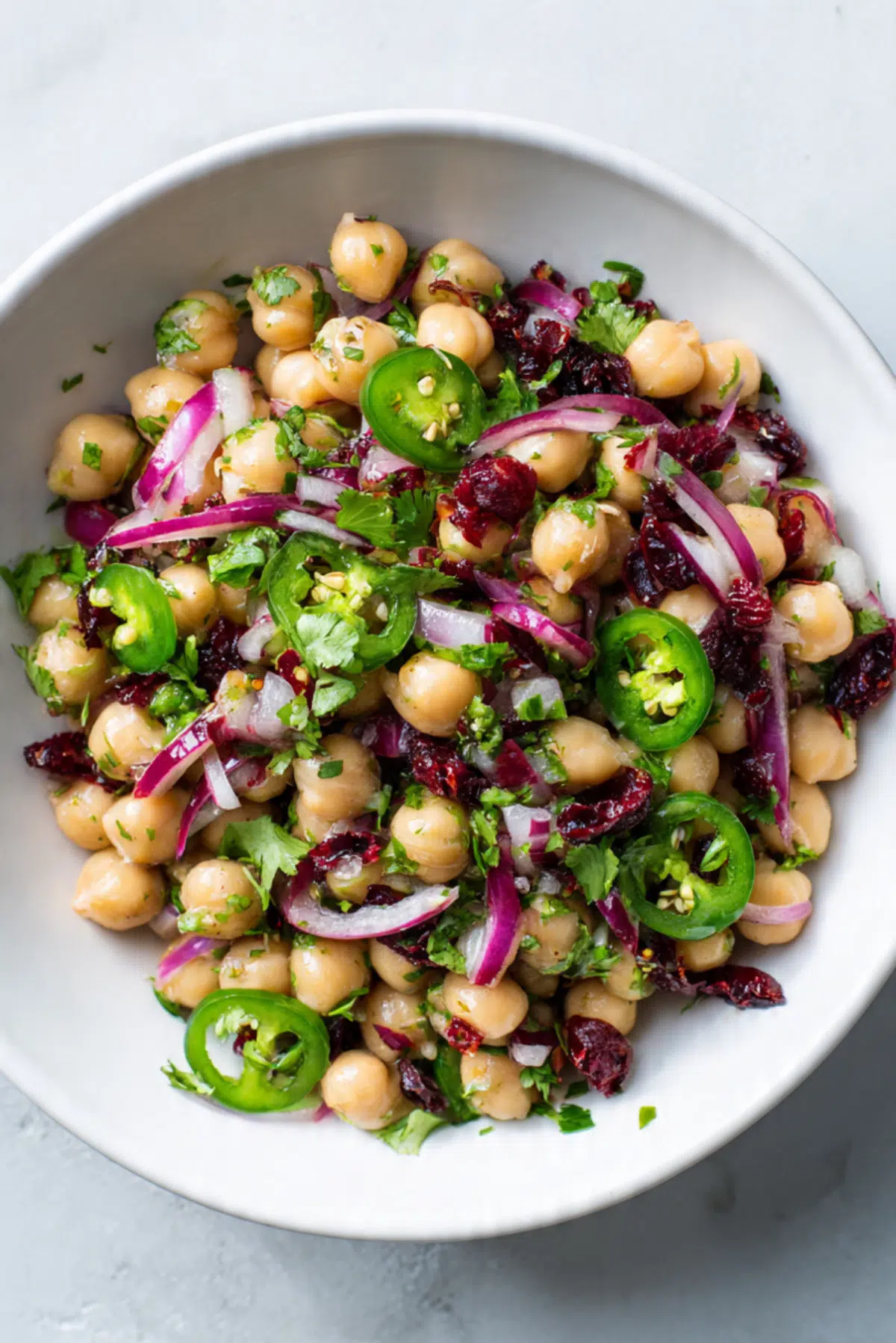 Creamy Tahini Cranberry Chickpea Salad