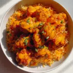 Cheesy Honey Buffalo Chicken & Chorizo Rice