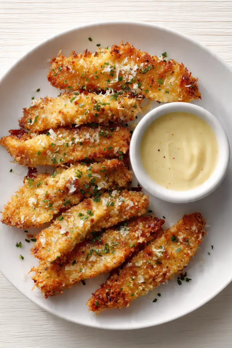Crispy Garlic Parmesan Chicken Strips