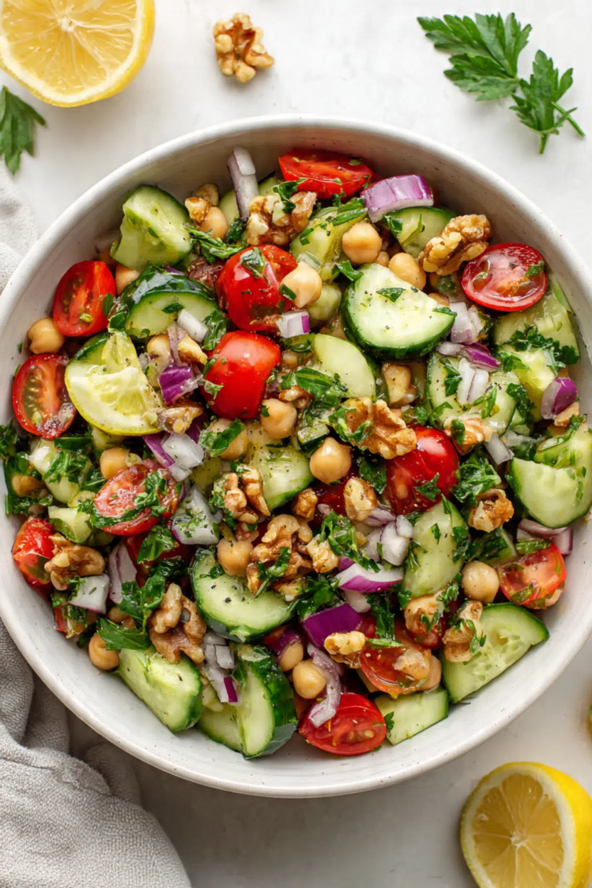 Curried Cranberry Chickpea Salad