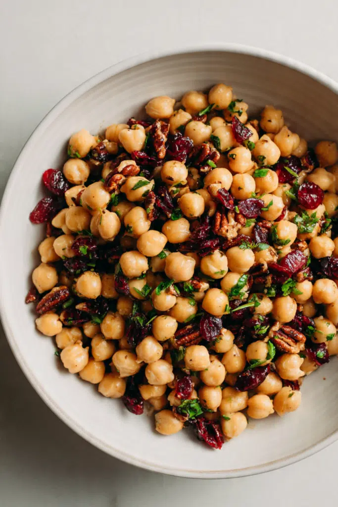 Spicy Jalapeno Cranberry Chickpea Salad