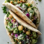 Chickpea Walnut Salad Stuffed Pitas