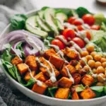 Vegan Sweet Potato Chickpea Taco Salad