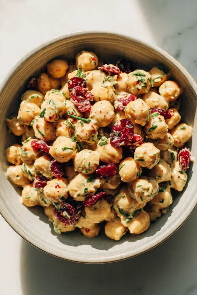 Quinoa Chickpea Salad with Cranberries