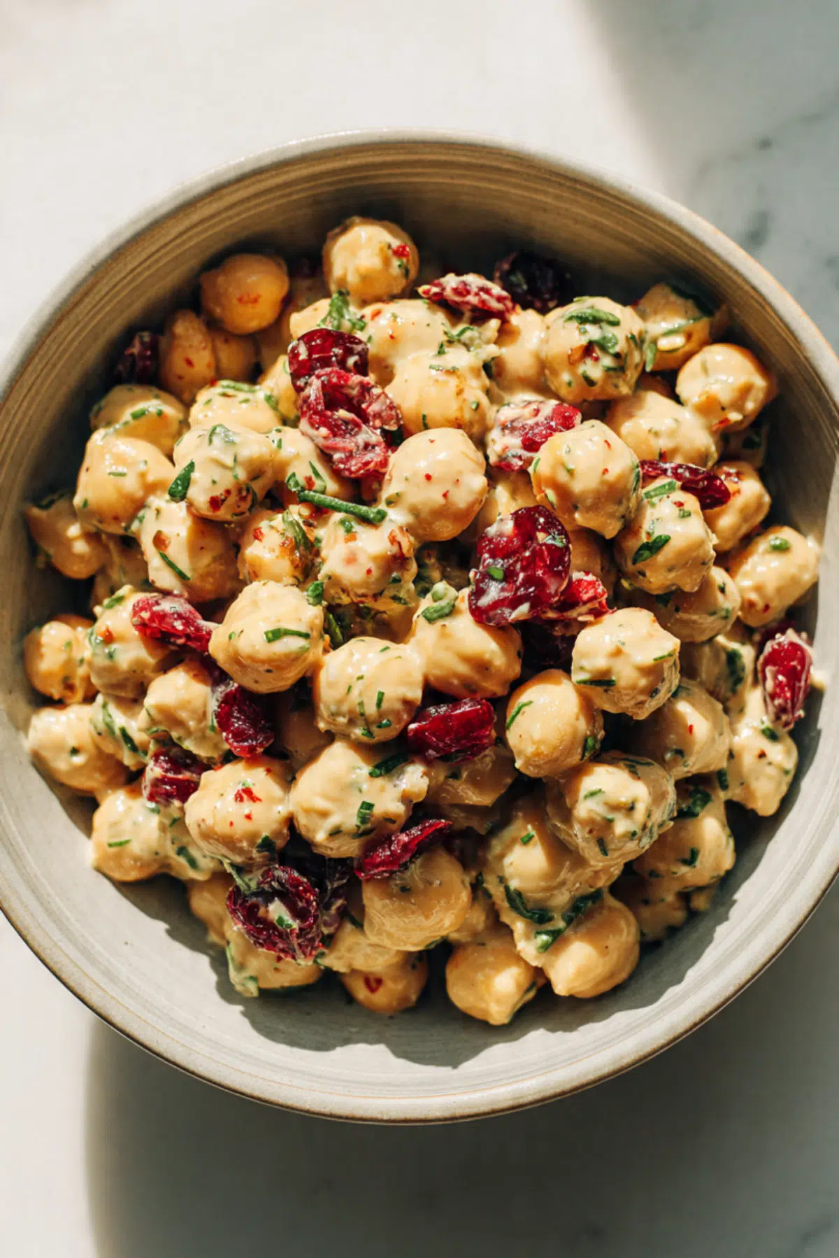 Quinoa Chickpea Salad with Cranberries