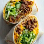 Crispy Onion Smash Burger Wrap