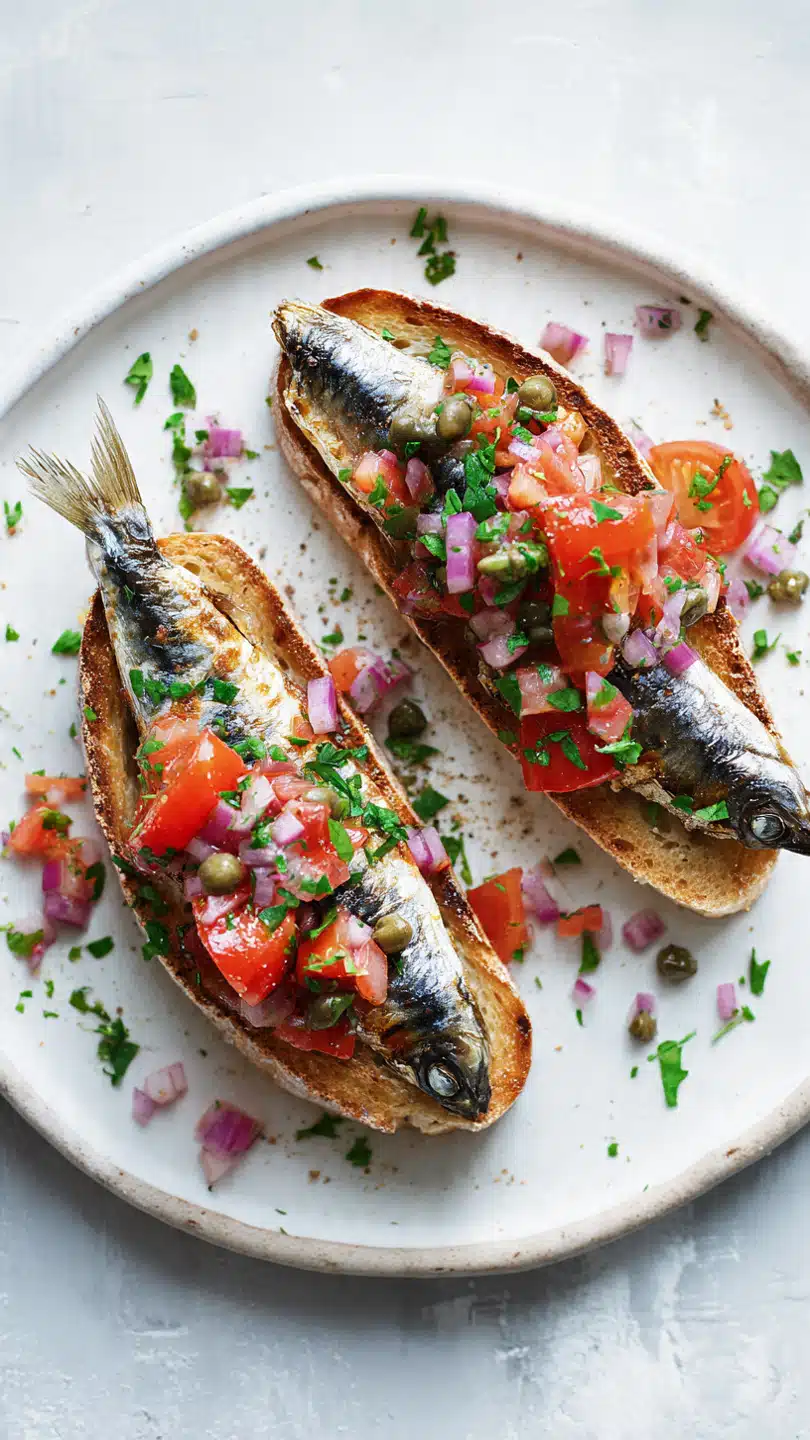 Grilled “Barbecue-style” Sardines on Toast