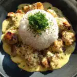 Molten Cheese Chicken Rice Volcano