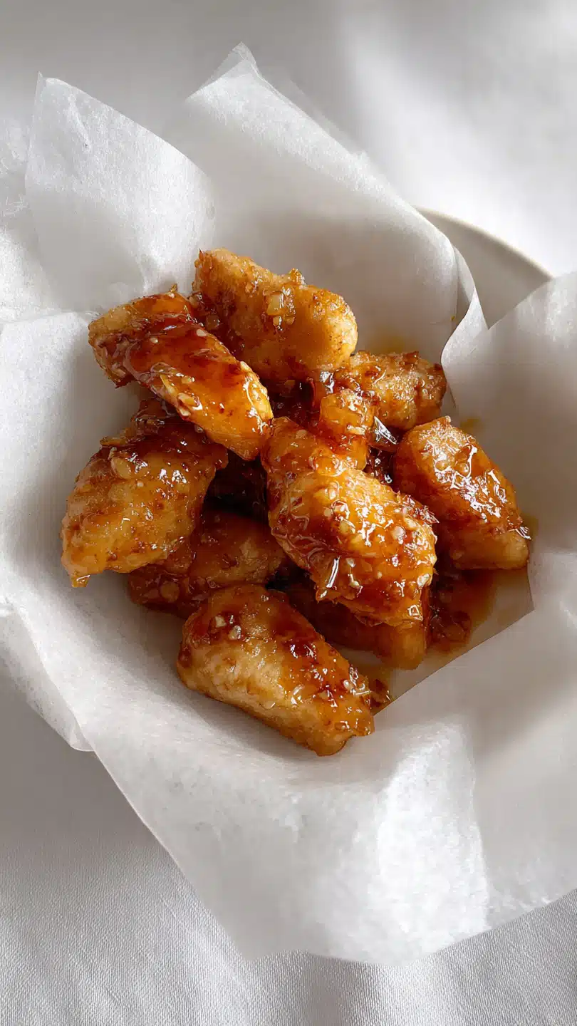 Garlic Butter Chicken Bites with Rice Paper