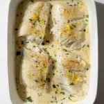 Tasty Baked Cod in Coconut Lemon Cream Sauce Recipe