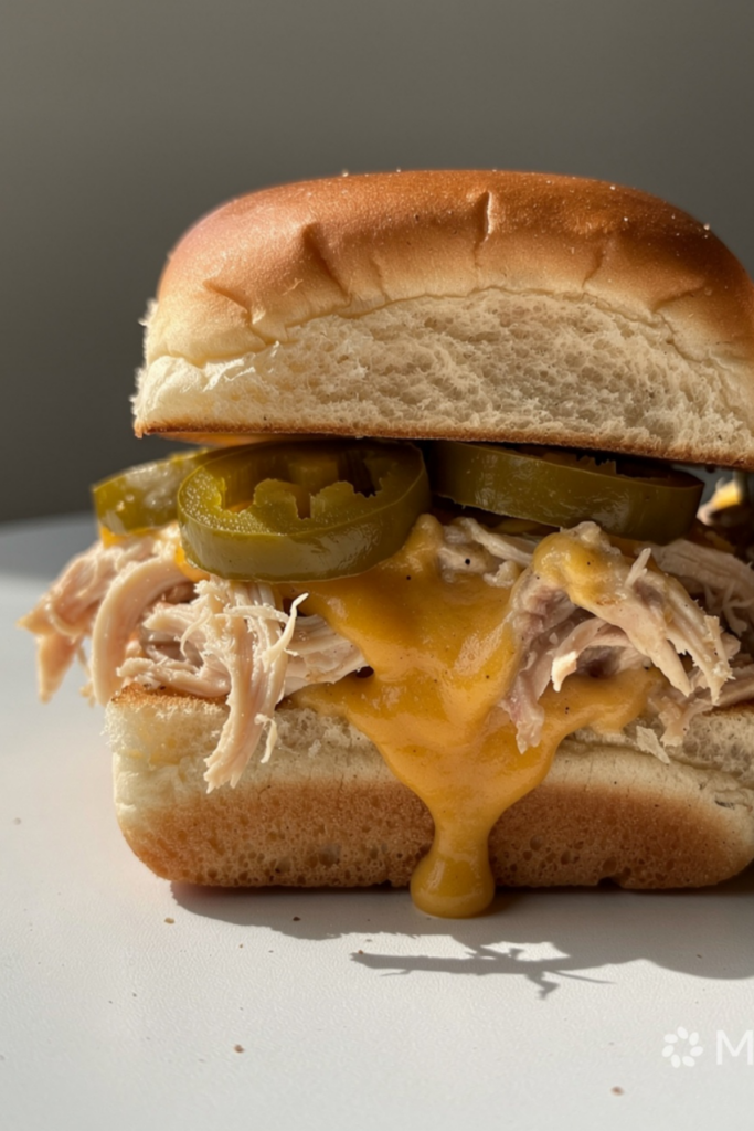 Crockpot Mississippi Chicken Sliders