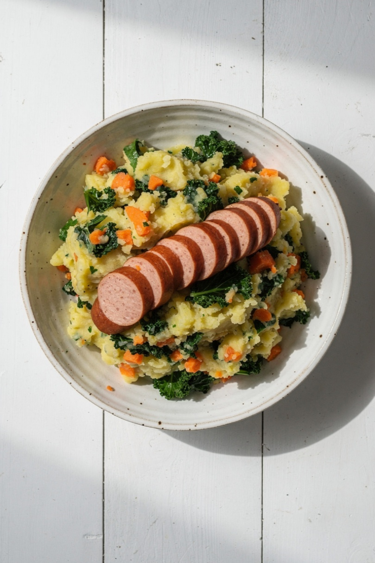 Dutch Stamppot with Smoked Sausage