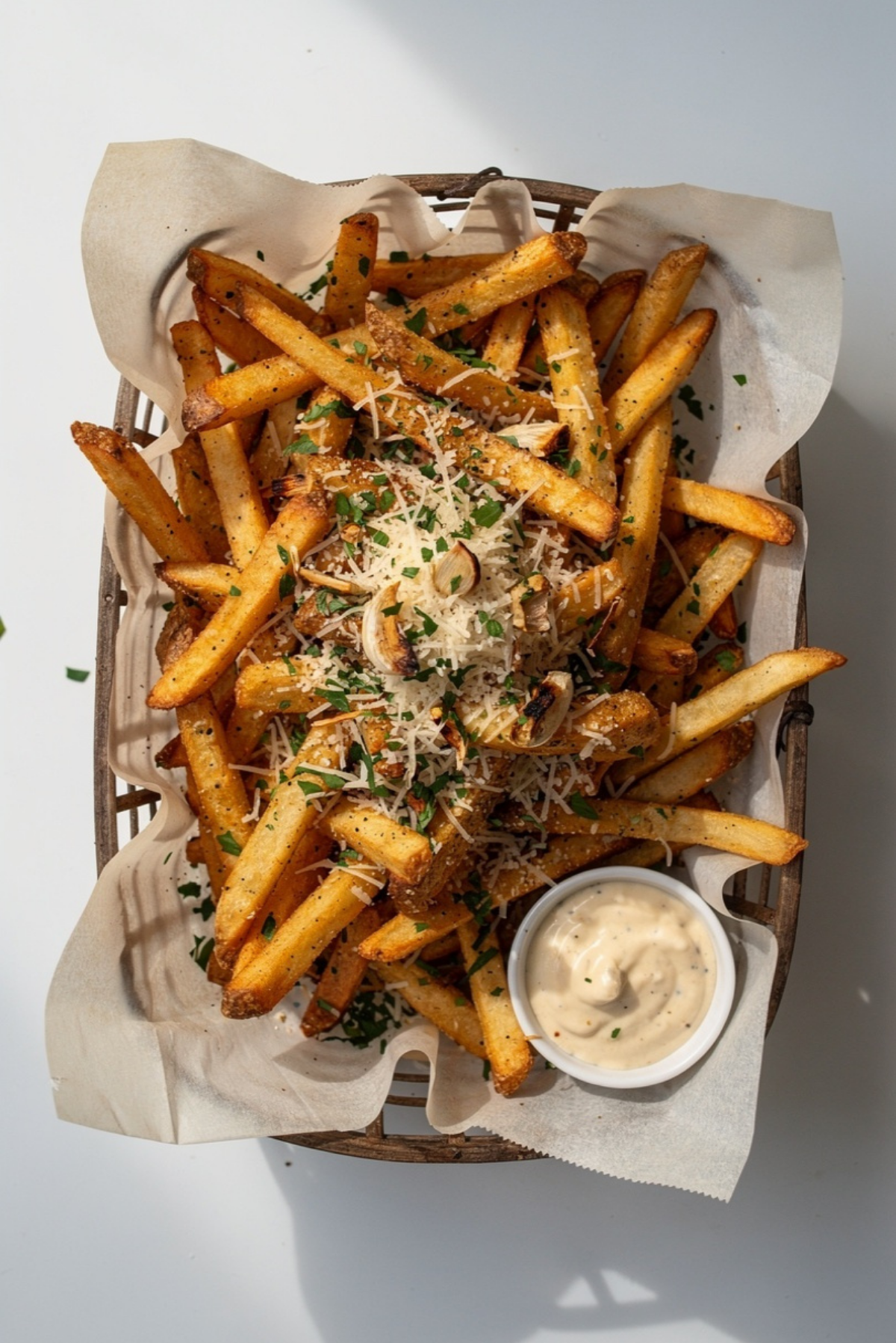 Crispy Garlic Parmesan Fries Recipe