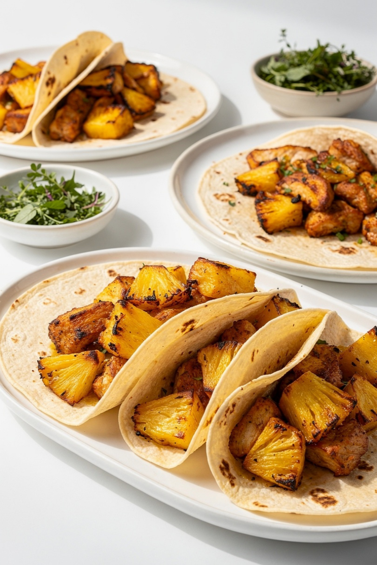 One Pan Chicken & Pineapple Tacos