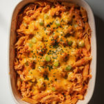 30-Minute Creamy Buffalo Chicken Pasta Bake Recipe