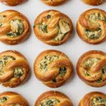 Spinach and Artichoke Stuffed Soft Pretzels