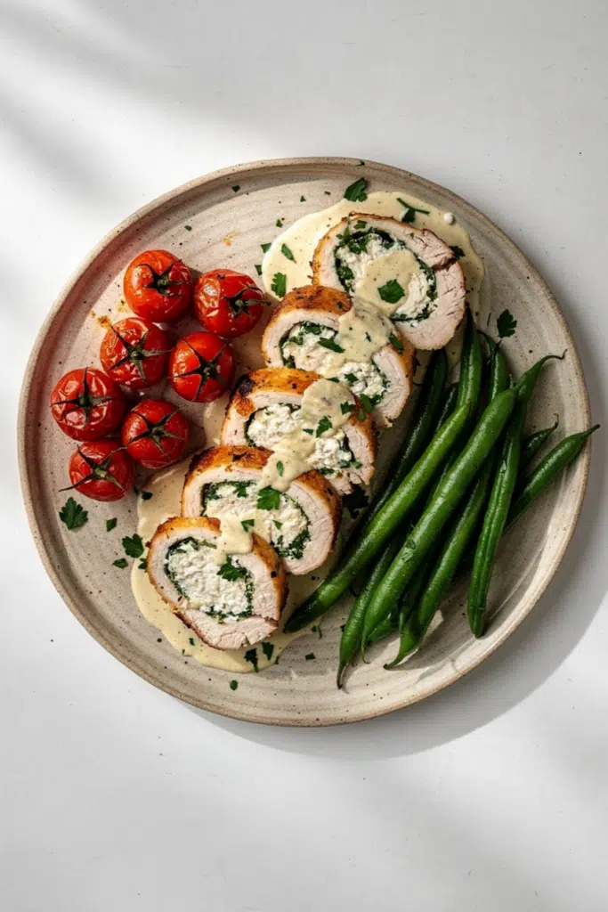 Herbed Ricotta Stuffed Chicken Rolls Recipe