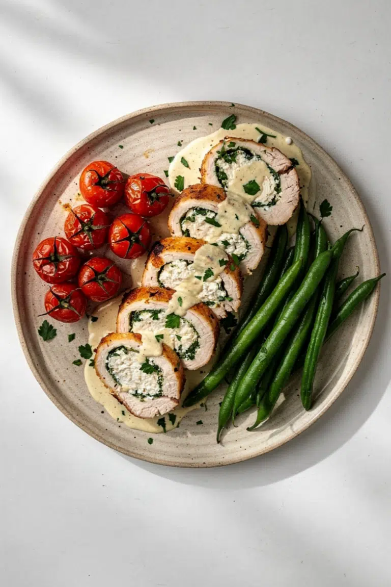 Herbed Ricotta Stuffed Chicken Rolls Recipe