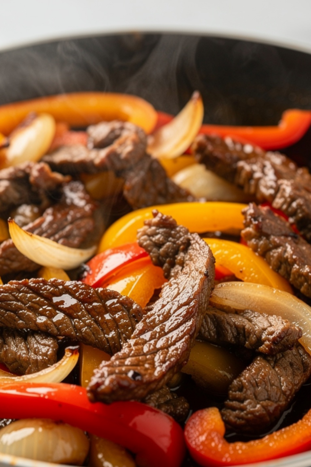 Pepper Steak with Bell Peppers and Onion