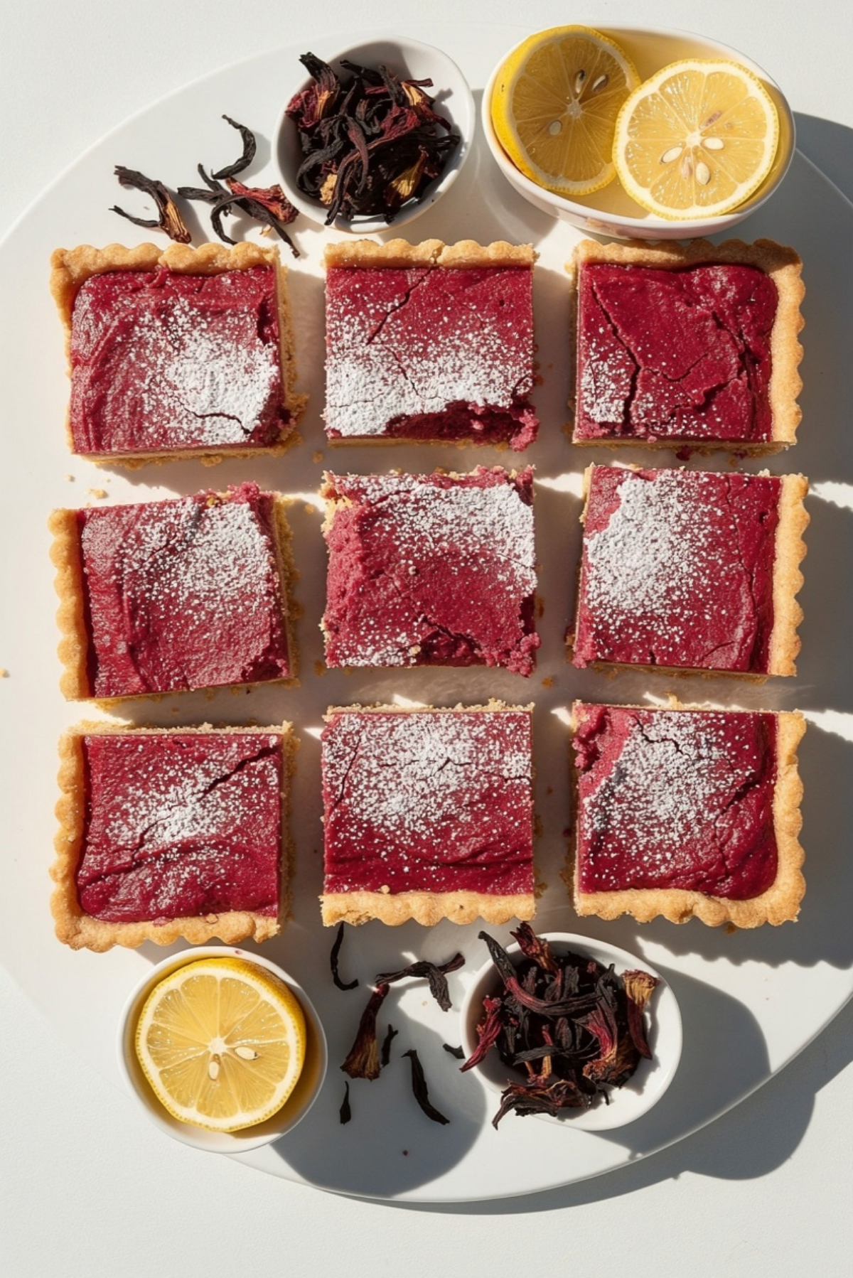 Hibiscus Lemon Bars