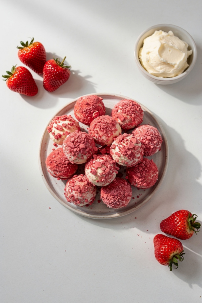 Strawberry Cheesecake Protein Balls