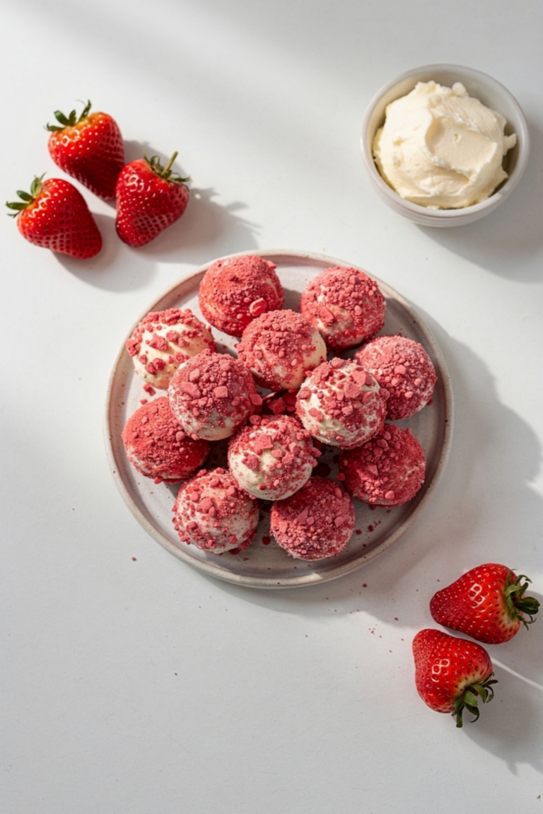 Strawberry Cheesecake Protein Balls
