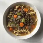 Hamburger Noodle Soup