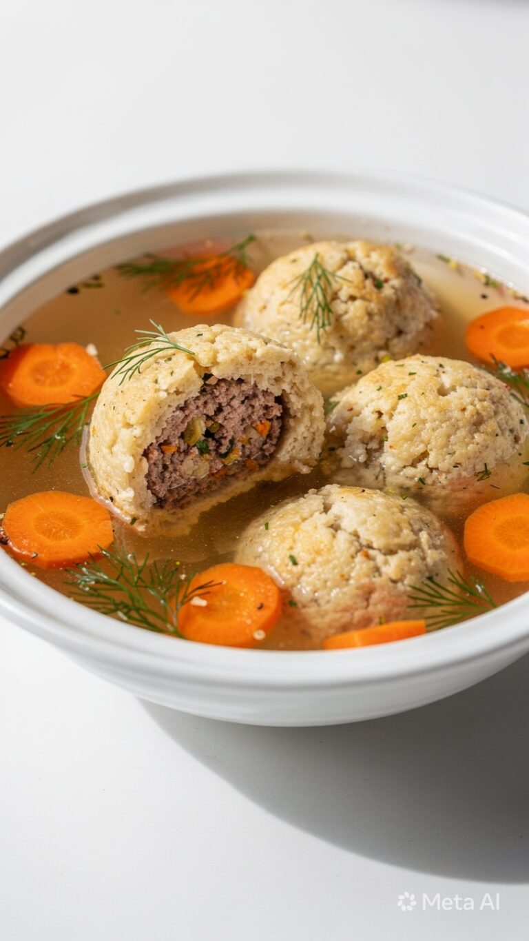 Meatball-Stuffed Matzo Balls
